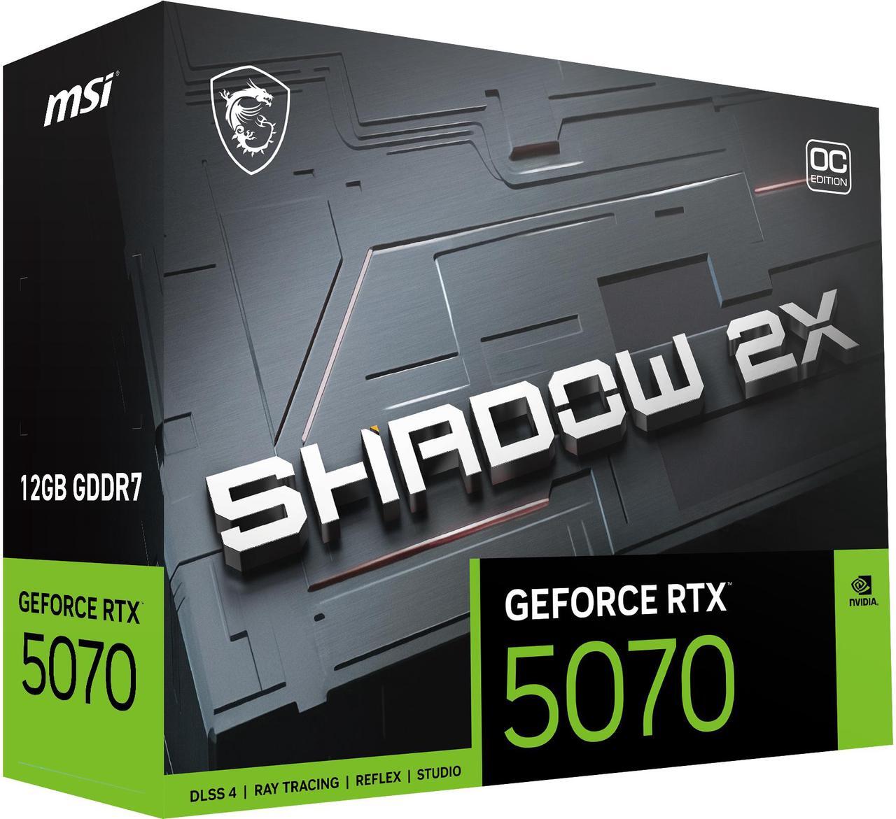 Alt view image 11 of 12 - MSI SHADOW GeForce RTX 5070 12GB GDDR7 PCI Express 5.0 Graphics Card RTX 5070 12G SHADOW 2X OC
