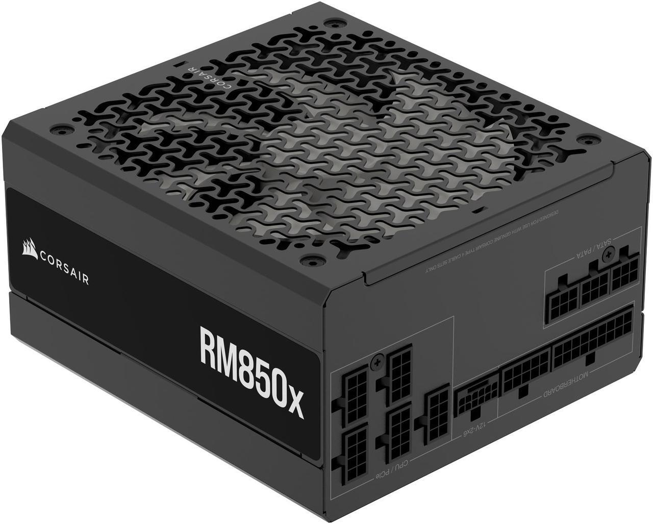 Alt view image 4 of 12 - CORSAIR RMx Series RM850x ATX Power Supply - Fully Modular - ATX 3.1 - PCIe 5.1 - Cybenetics Gold - Low-Noise - Japanese Capacitors - 850 Watts