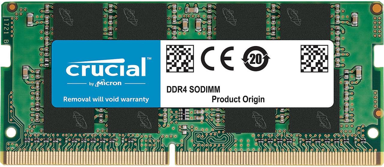 Main image of Crucial 32GB Single DDR4 3200 MT/s CL22 SODIMM 260-Pin Memory - CT32G4SFD832A