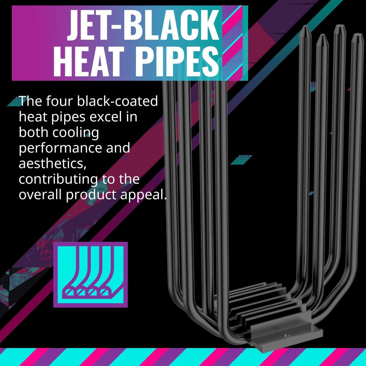 Alt view image 12 of 15 - Cooler Master Hyper 212 Black CPU Air Cooler, SickleFlow 120mm Fan, Aluminum Top Cover, 4 Copper Heat Pipes, CryoFuze, 152mm(H), Brackets AMD Ryzen AM5|AM4, Intel LGA 1851|1700|1200 (RR-S4KK-25SN-R1)