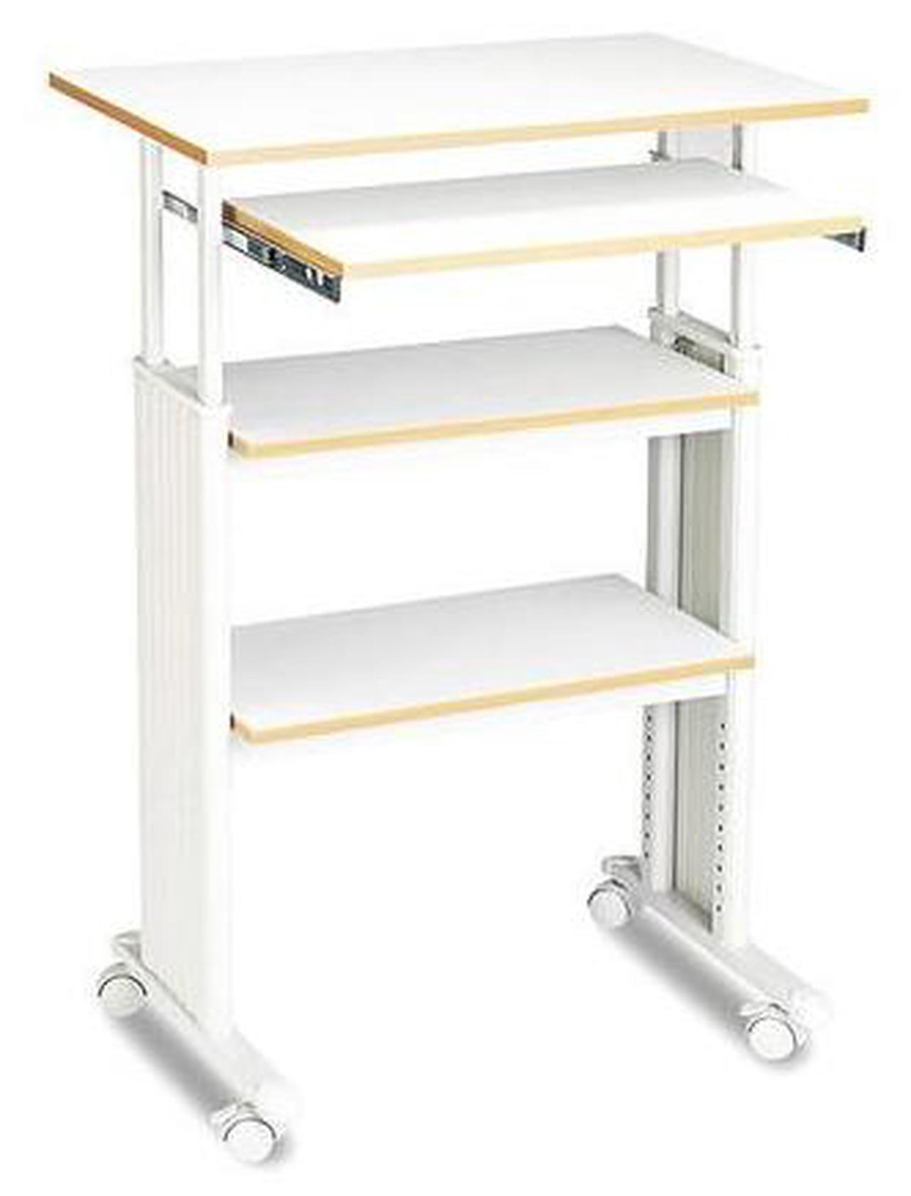 Alt view image 7 of 8 - Safco Stand Up Workstation 29-1/2"x22"x35"-49" Gray 1929GR - OEM
