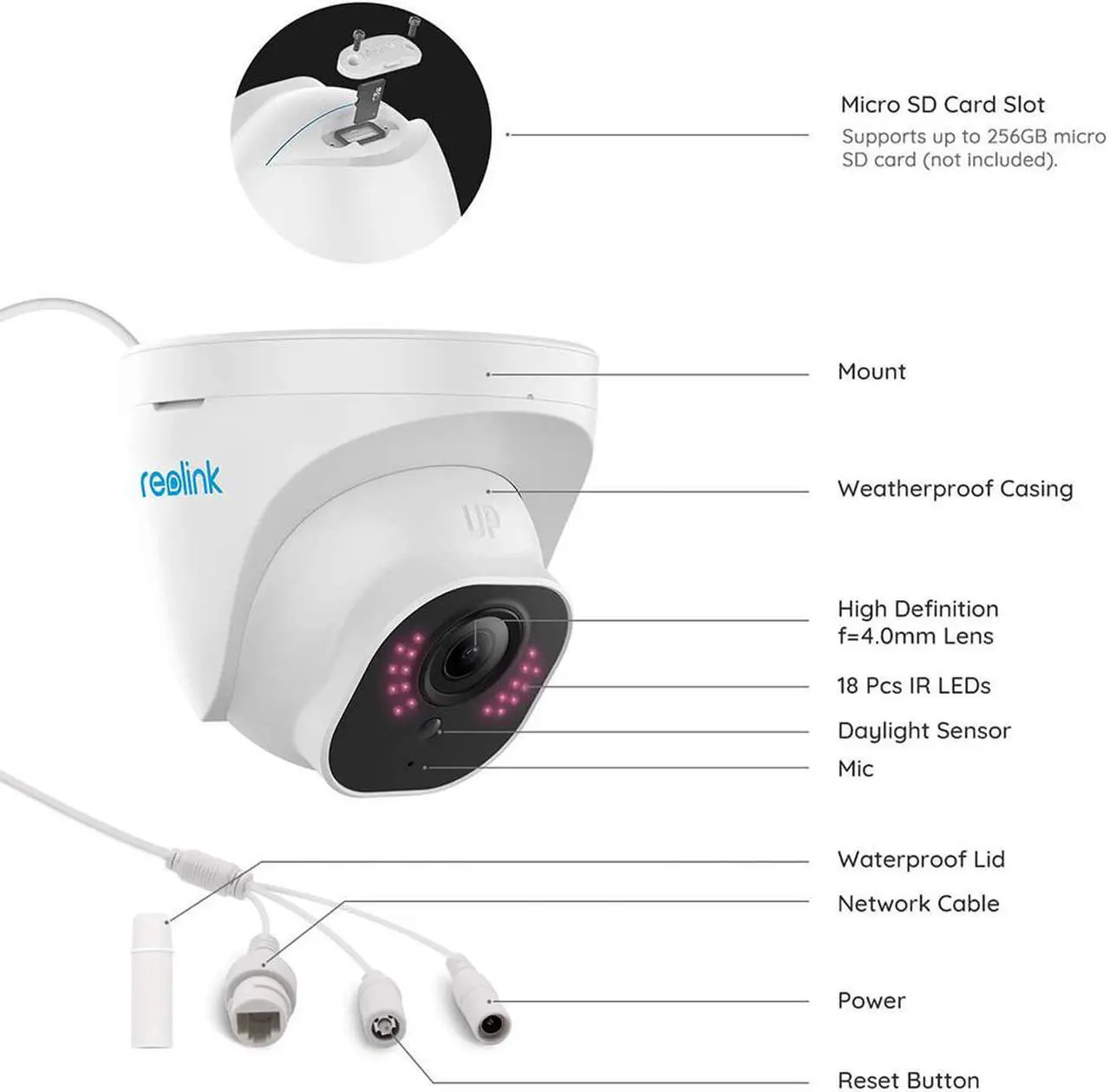 Alt view image 6 of 7 - Reolink 8CH 4K Outdoor Security Camera System, 6pcs 8MP Smart Person/Vehicle Detection Wired PoE IP Dome Cameras, 8CH 2TB HDD NVR for 24/7 Recording Remote Access, RLK8-820D6-A