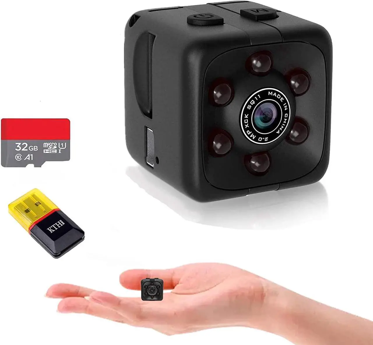 Main image of Mini Spy Camera Include 32G SD Card Hidden Camera HD Audio and Video Recording, Night Vision Motion Detection, Surveillance Camera Small Dog Camera Nanny Cam Baby Monitor Home Security Camera
