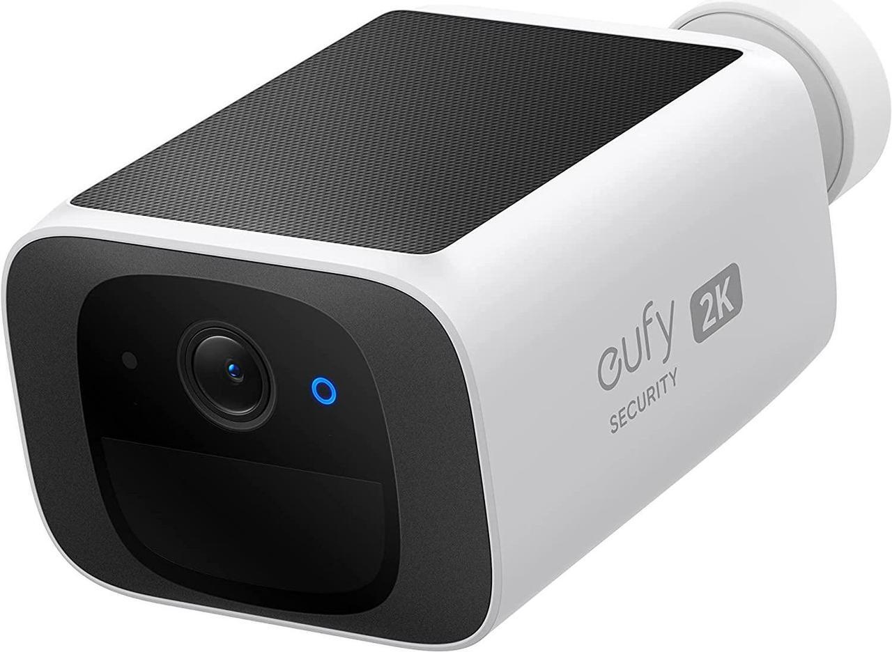 Main image of eufy Security S220 SoloCam, Solar Security Camera, Wireless Outdoor Camera, Continuous Power, 2K Resolution, Wireless, 2.4 GHz Wi-Fi, No Monthly Fee, HomeBase 3 Compatible
