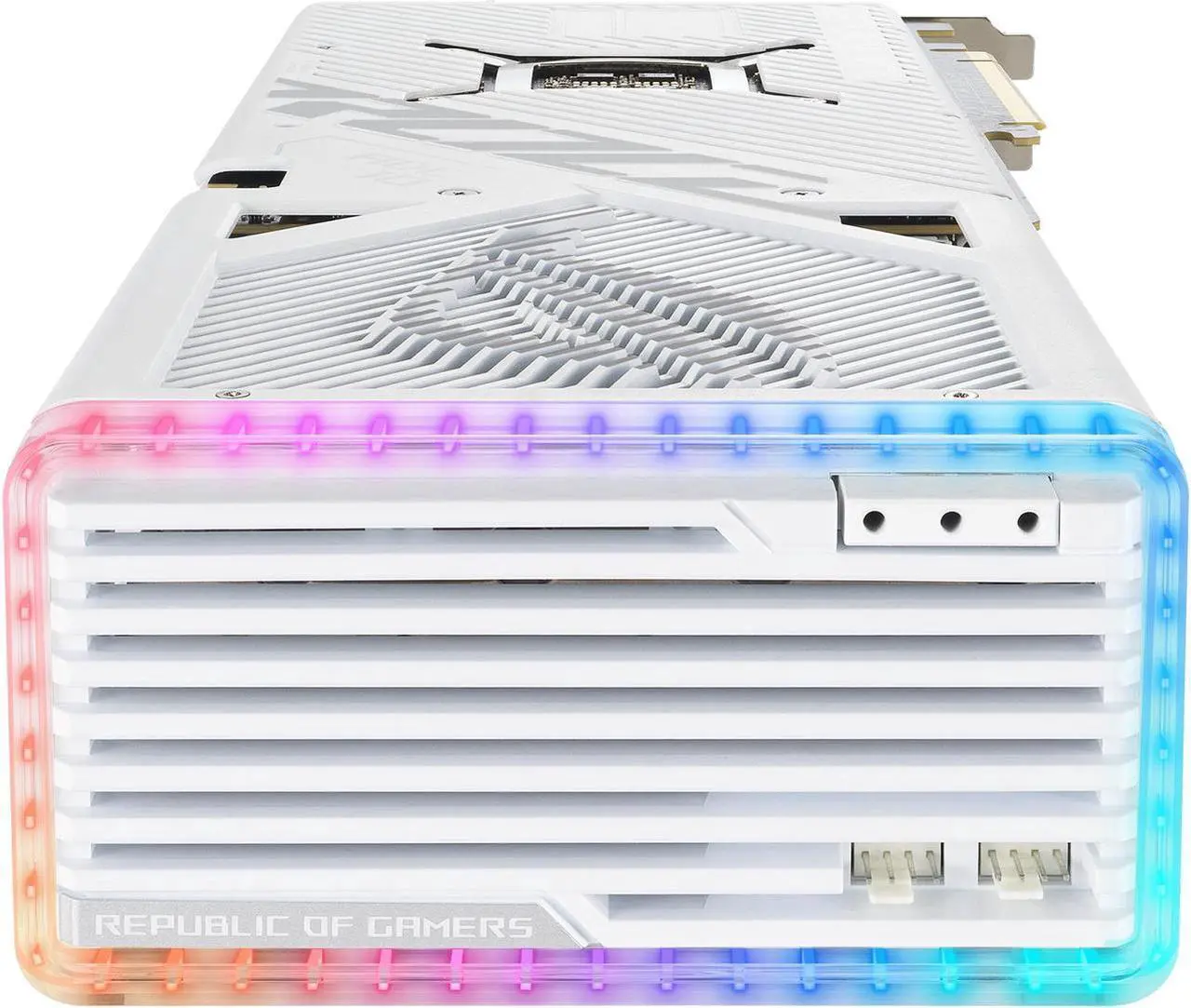 Alt view image 5 of 7 - ASUS ROG Strix GeForce RTX 4090 White Edition Gaming Graphics Card (PCIe 4.0, 24GB GDDR6X, HDMI 2.1a, DisplayPort 1.4a) ROG-STRIX-RTX4090-24G-WHITE