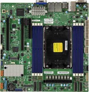 Supermicro Server Motherboard MBD-X13SEM-TF-O, 4th Gen Intel® Xeon® Scalable processors Single Socket LGA-4677, Up to 2TB 3DS ECC RDIMM, DDR5-4800MT/s (1DPC) in 8 DIMM slots mATX.