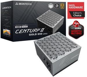 MONTECH CENTURY II - 850W High-End ATX Gaming Power Supply - 80 Plus Gold & Cybenetics Platinum - Fully Modular -  ATX 3.1 & PCIe 5.1 Ready with 12V-2x6 Cable - 10 Years Warranty