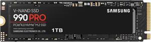 SAMSUNG 990 PRO SSD 1TB PCIe 4.0 M.2 2280 Internal Solid State Hard Drive, Seq. Read Speeds Up to 7,450 MB/s for High End Computing, Gaming, and Heavy Duty Workstations, MZ-V9P1T0B/AM