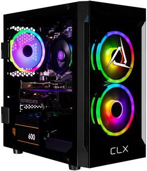 CLX SET Gaming Desktop - AMD Ryzen 7 5700X 3.4GHz 8-Core Processor, 16GB DDR4 Memory, GeForce RTX 4060 8GB GDDR6 Graphics 1TB NVMe M.2 SSD, 2TB HDD, WiFi, Win 11 Home 64-bit