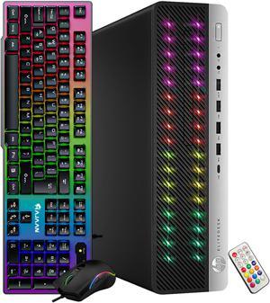 HP EliteDesk 800 G3 Computer Desktop PC, Intel Core i7-6700, 16GB RAM, 512GB M.2 SSD (Fast Boot), 1TB HDD, AMD RX 550 4GB, Gaming KB & M, WiFi, Windows 10 Pro